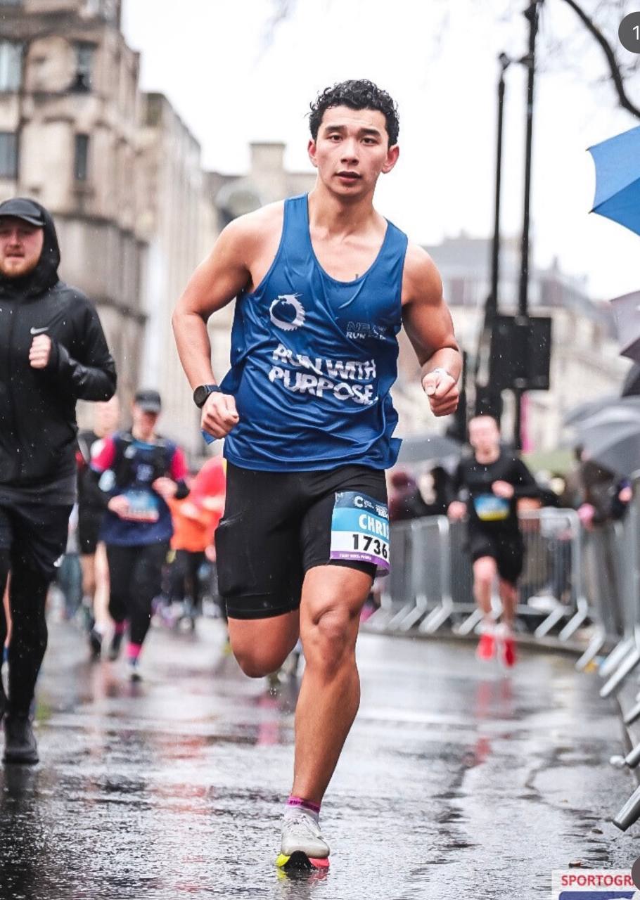 Christopher Chea racing in the rain