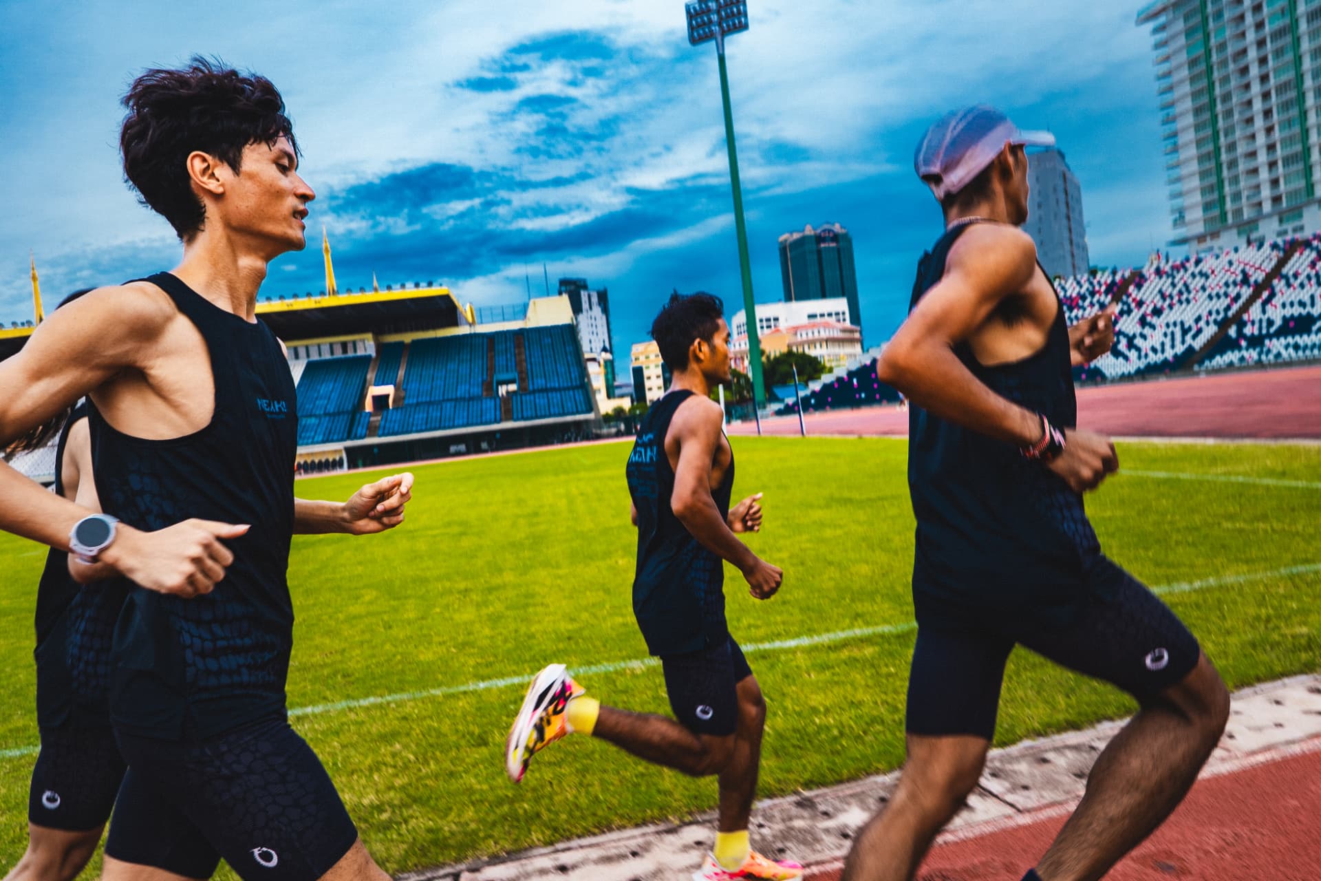 Terence Lai running with the NEAK pack