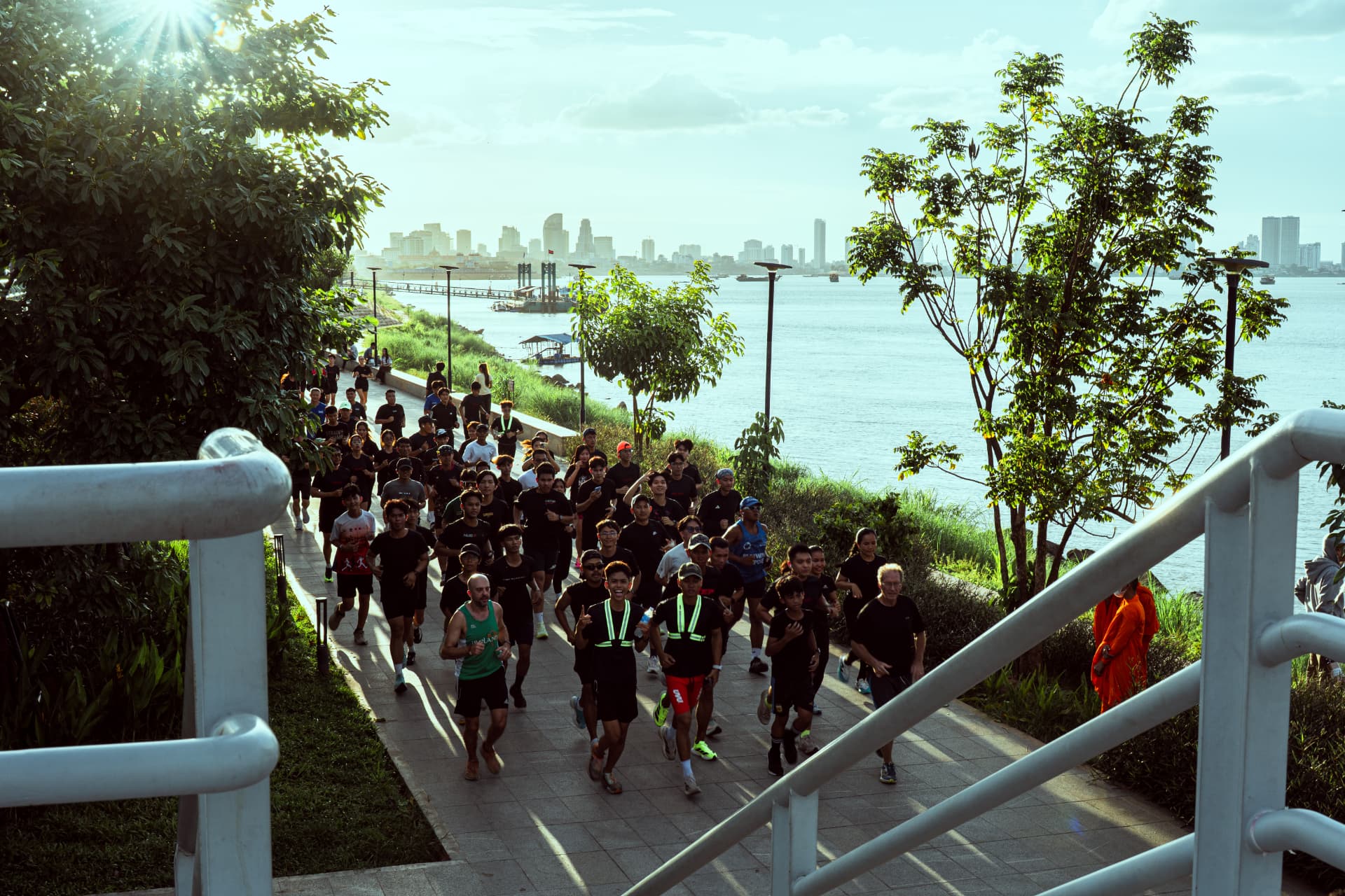 NEAK runners at the finish of a Saturday run